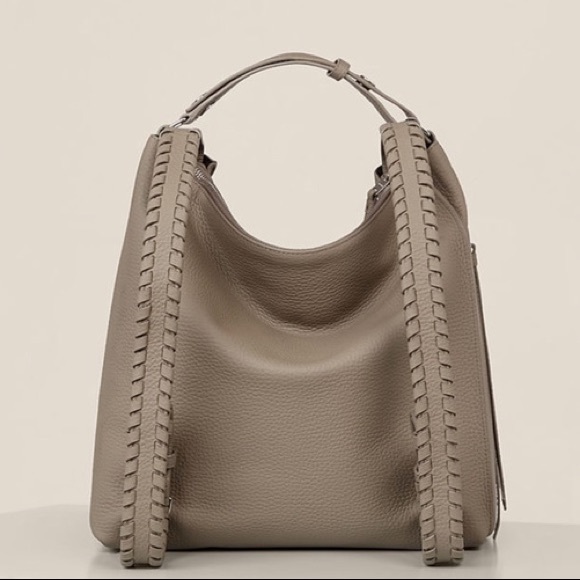 ALLSAINTS Small Kita Convertible Leather Backpack Mink Grey - Picture 1 of 8
